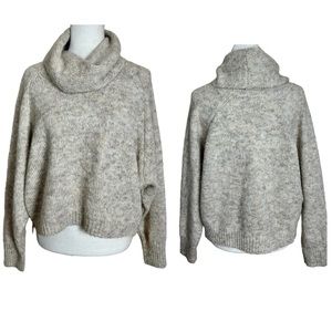 Sincerely Jules Oversized Cowl Neck Wool Blend Sweater Size Large